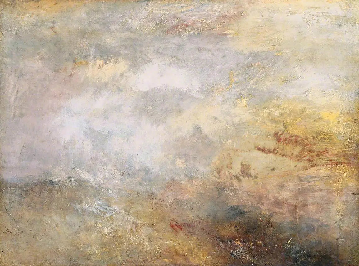 Stormy Sea with Dolphins - J. M. W. Turner image 1 tableau peint à l’huile sur toile