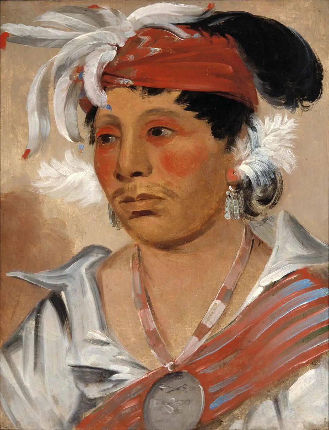 String, un guerrier renommé - George Catlin image 1 tableau peint à l’huile sur toile