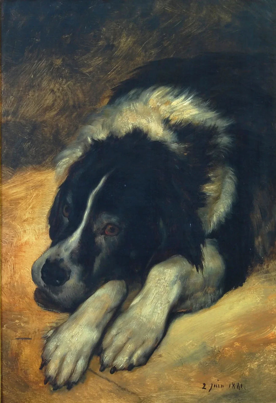 Studie naar Turc, de hond van de kunstenaar - Ary Scheffer