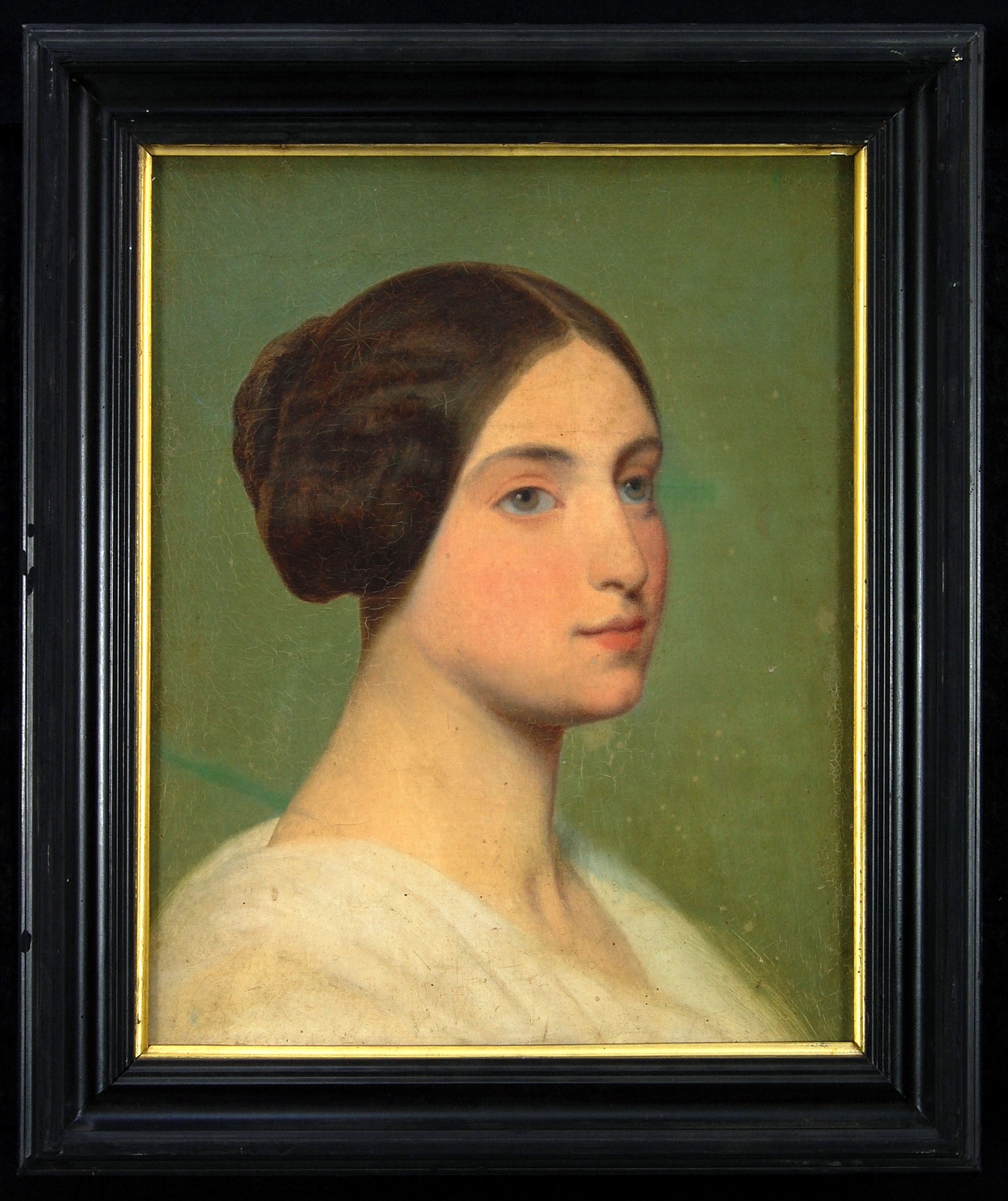 Studiekop voor het portret van een onbekende dame - Ary Scheffer image 1 tableau peint à l’huile sur toile