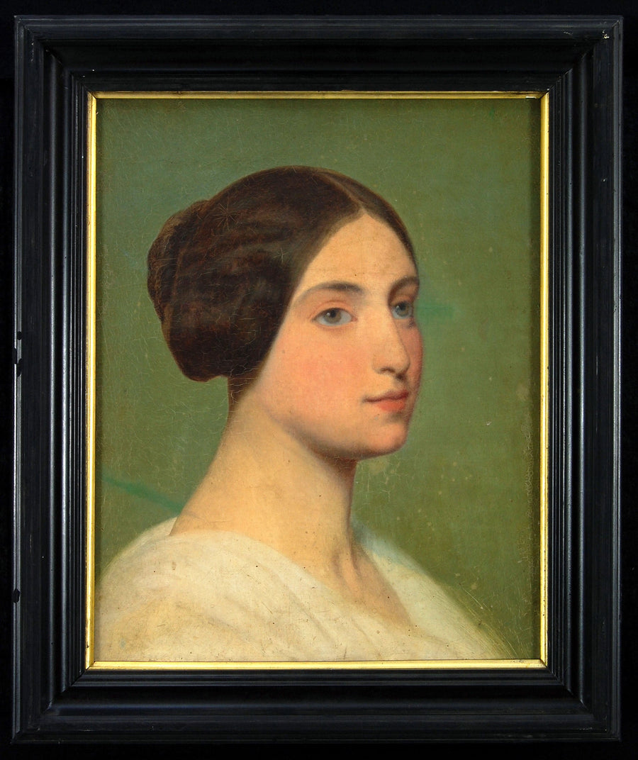 Studiekop voor het portret van een onbekende dame - Ary Scheffer