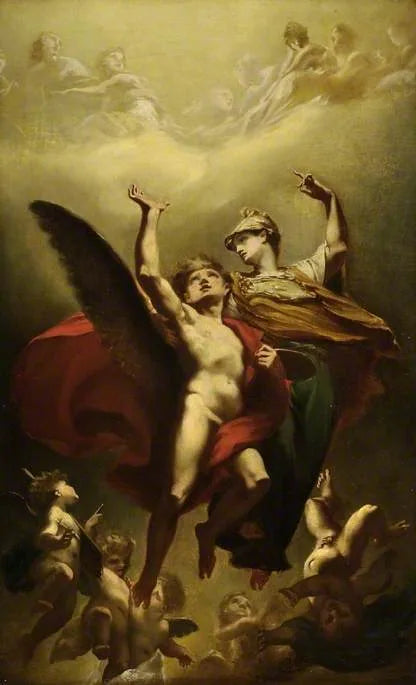 Study for 'Minerva leading the Genius of the Arts into Immortality' - Pierre-Paul Prud'hon image 1 reproduction d’œuvre d’art à l’huile