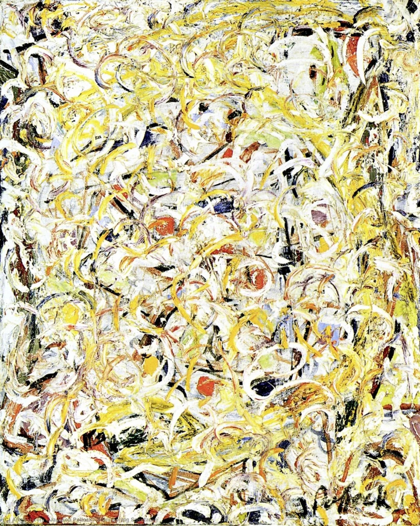 Substance scintillante - Jackson Pollock image 1 copie peinte à la main à l’huile