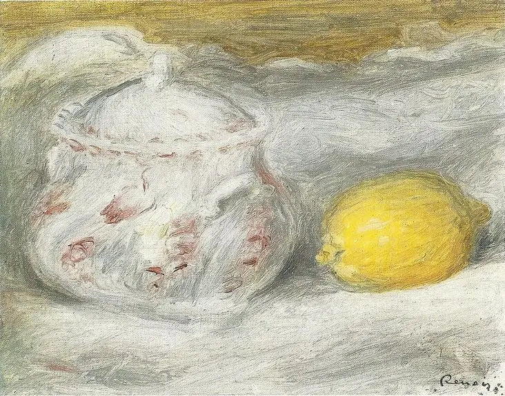 Sucrier et citron - Pierre-Auguste Renoir