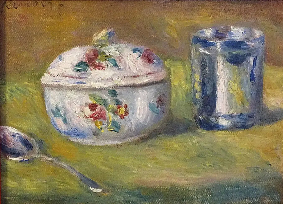 Sucrier et timbale - Pierre-Auguste Renoir image 1 reproduction de peinture à l’huile