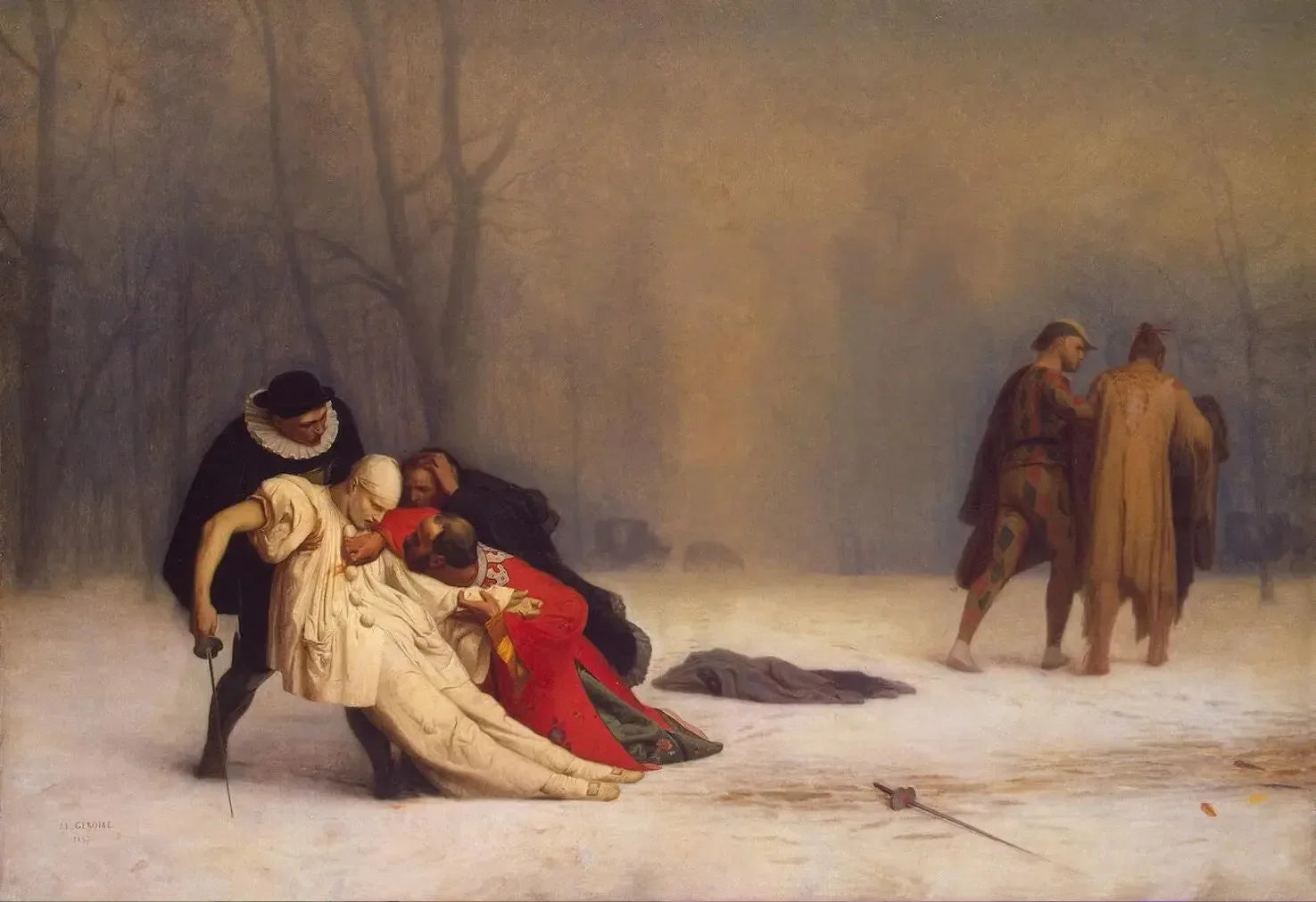 Suite d'un bal masqué - Jean-Léon Gérôme image 1 copie peinte à la main à l’huile