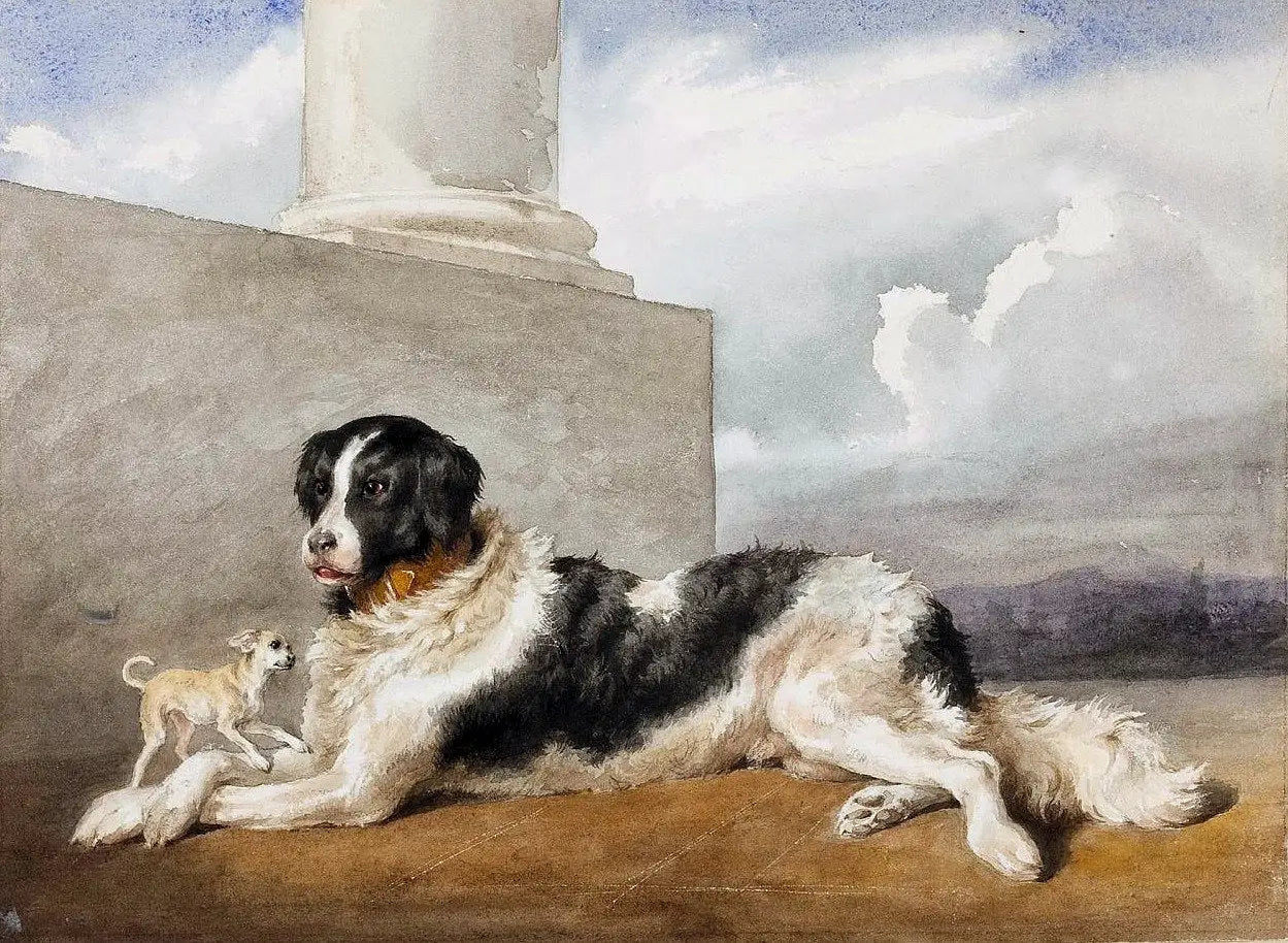 Sultan et Rosette - les chiens des Czartoryski - Rosa Bonheur image 1 copie peinte à la main à l’huile