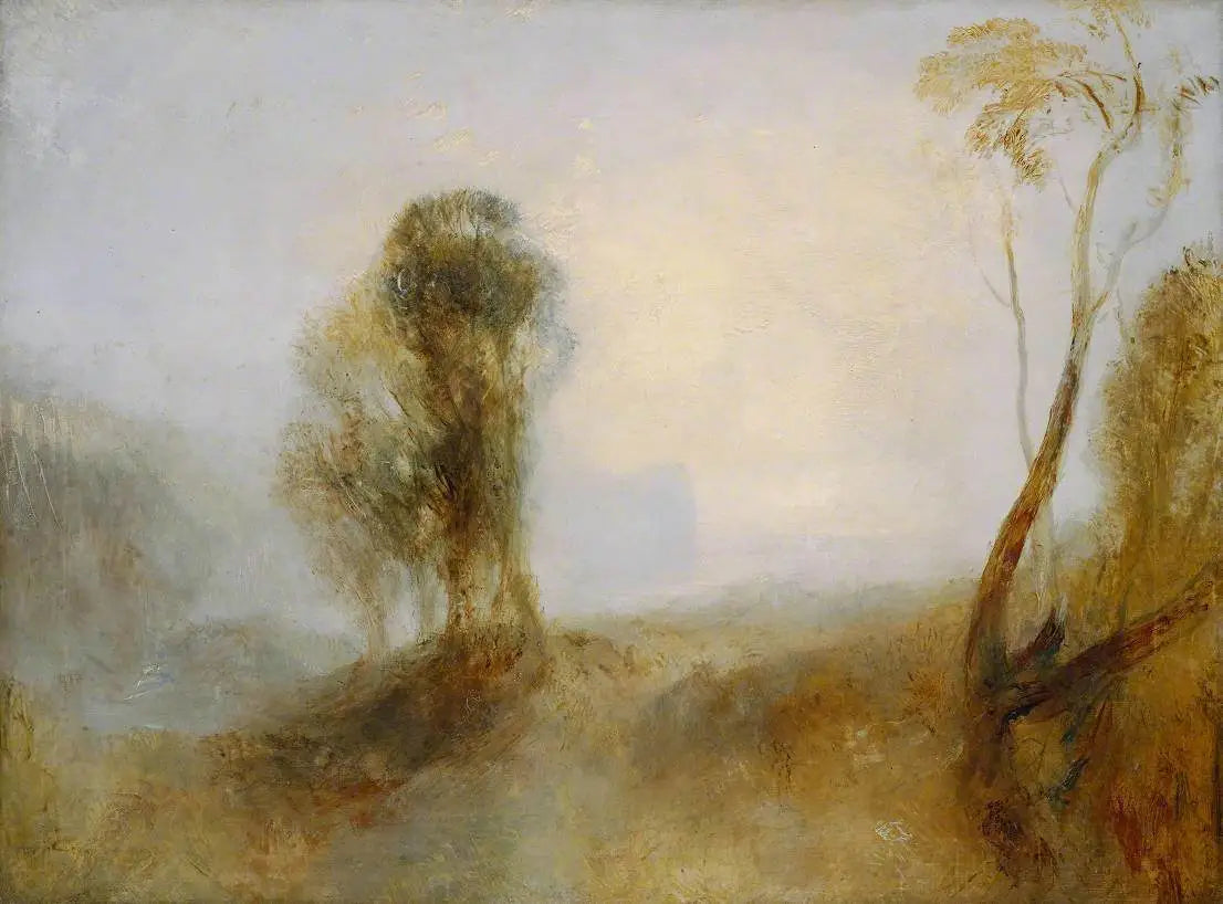 Sunrise, a Castle on a Bay: ‘Solitude’ - J. M. W. Turner image 1 tableau peint à l’huile sur toile