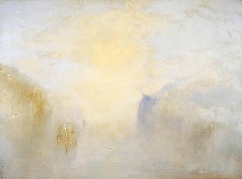 Sunrise, with a Boat between Headlands - J. M. W. Turner