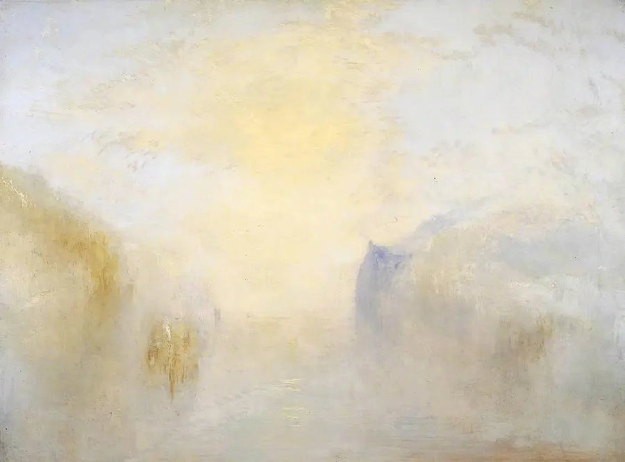 Sunrise, with a Boat between Headlands - J. M. W. Turner