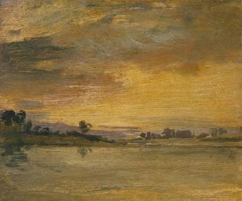 Sunset on the River - J. M. W. Turner image 1 copie peinte à la main à l’huile
