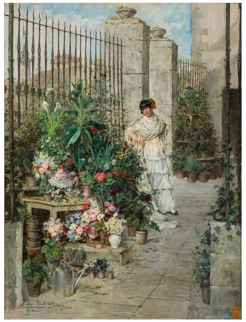 support de fleurs - María Luisa de la Riva y Callol-Muñoz
