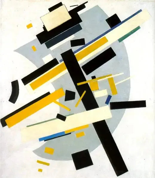 Supremus #58 : Jaune et Noir - Kazimir Malevich image 1 reproduction de peinture à l’huile