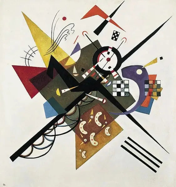 Sur blanc II - Vassily Kandinsky image 1 reproduction artisanale de tableau