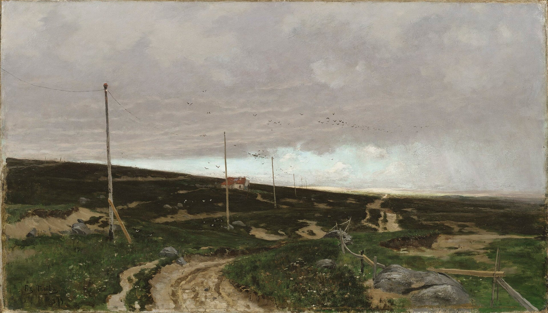 Sur la côte. Motif de Jaeren, Norvège - Frits Thaulow image 1 copie de tableau peinte à la main