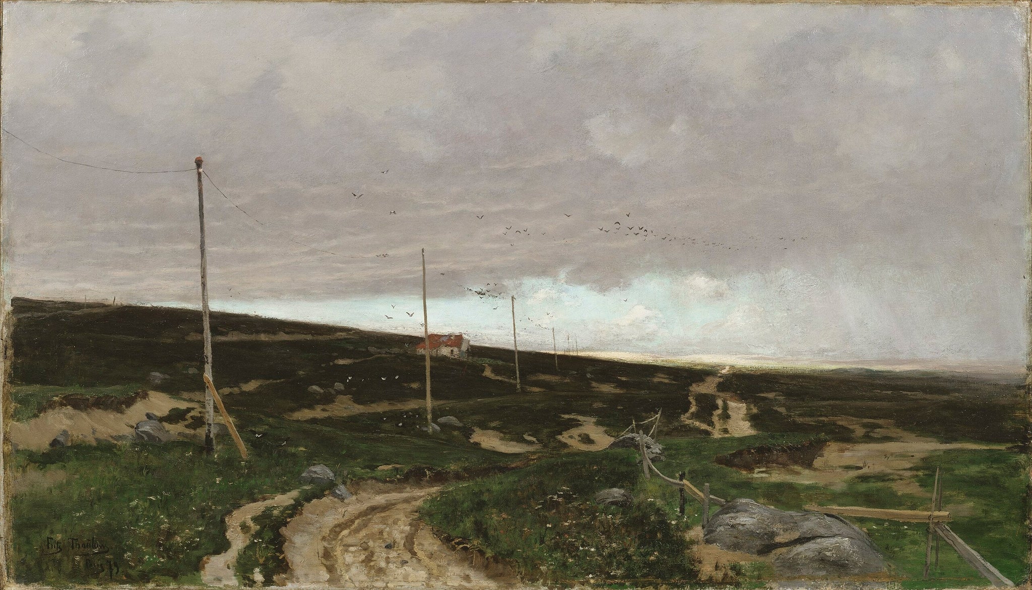 Sur la côte. Motif de Jaeren, Norvège - Frits Thaulow image 1 copie de tableau peinte à la main