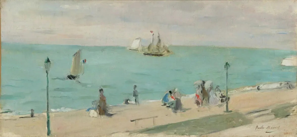 Sur la plage - Berthe Morisot image 1 tableau peint à l’huile sur toile