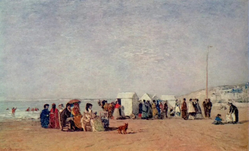 Sur la plage de Trouville - Eugène Boudin