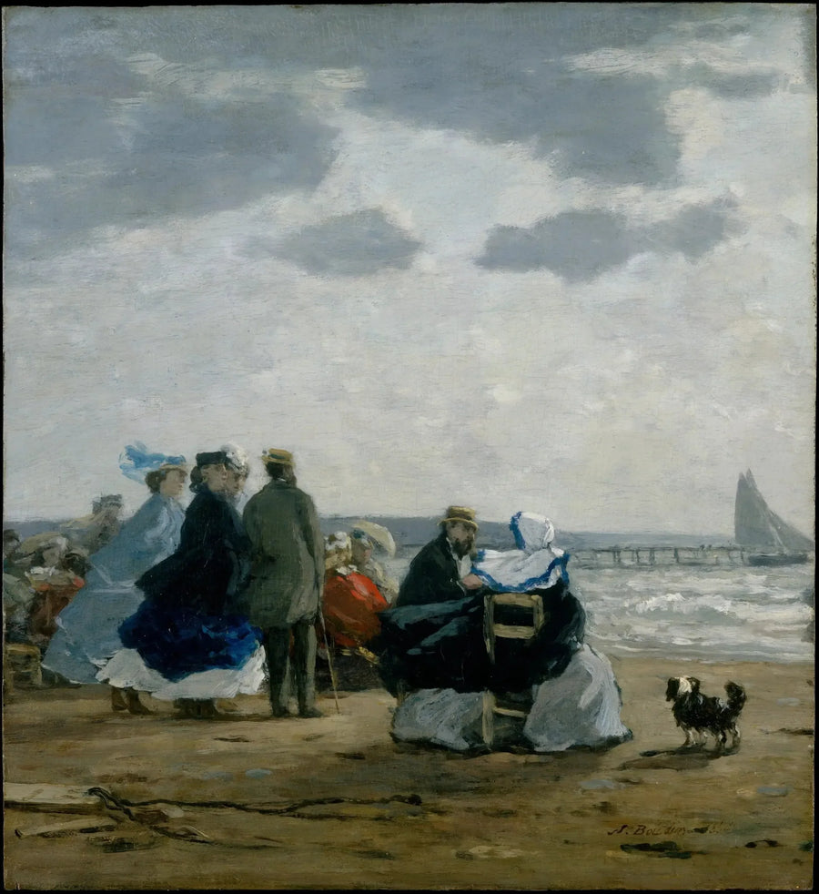 Sur la plage, Dieppe - Eugène Boudin