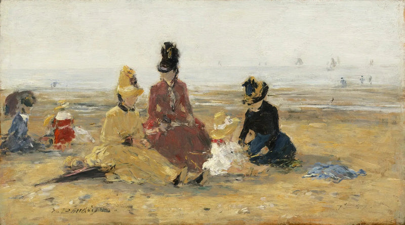 Sur la plage, Trouville - Eugène Boudin