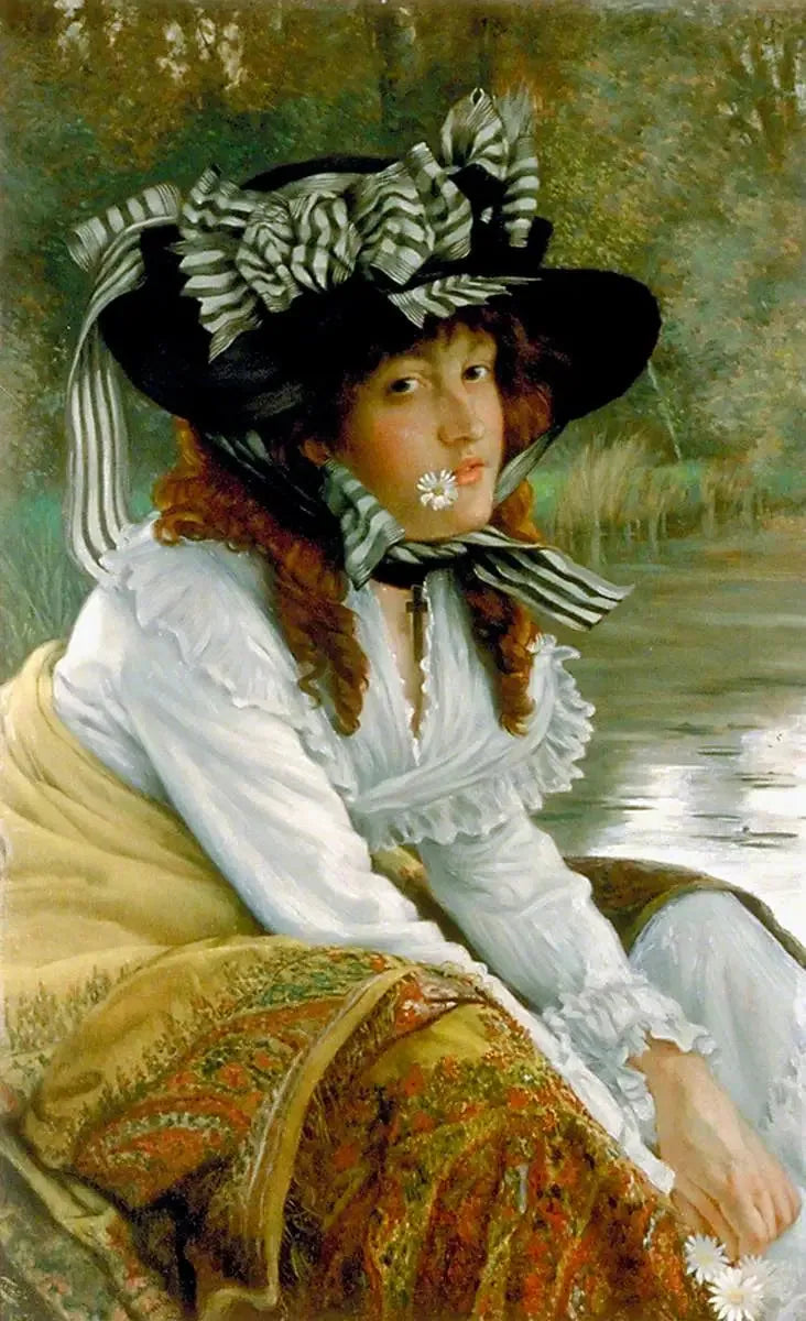 Sur la rivière - James Tissot image 1 copie peinte à la main à l’huile