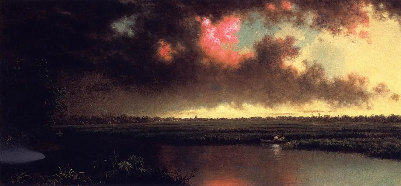 Sur la rivière San Sebastian, Floride - Martin Johnson Heade image 1 copie de tableau peinte à la main