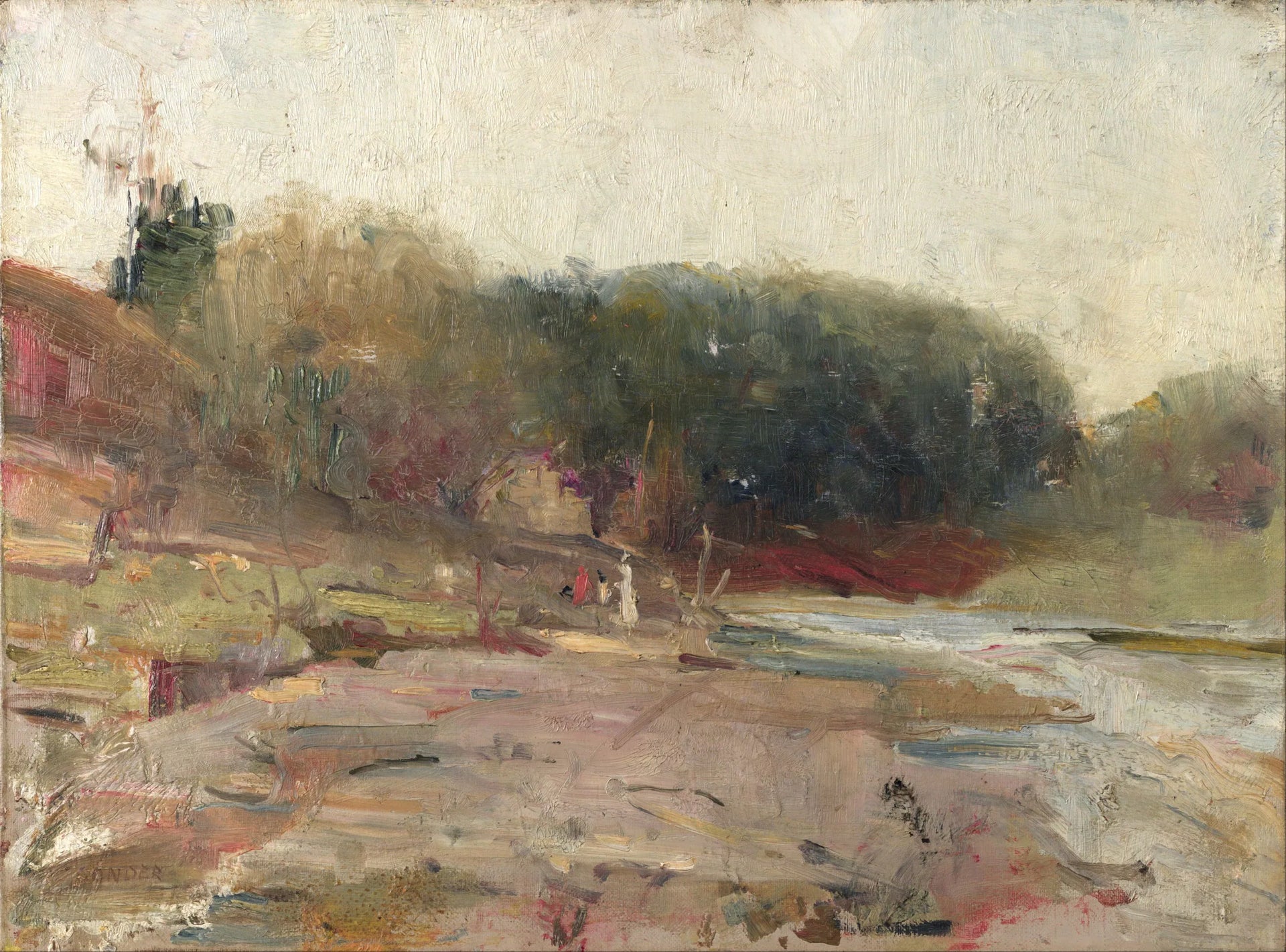 Sur la rivière Yarra, près d'Heidelberg, Victoria - Charles Conder image 1 reproduction réalisée par Alpha Reproduction