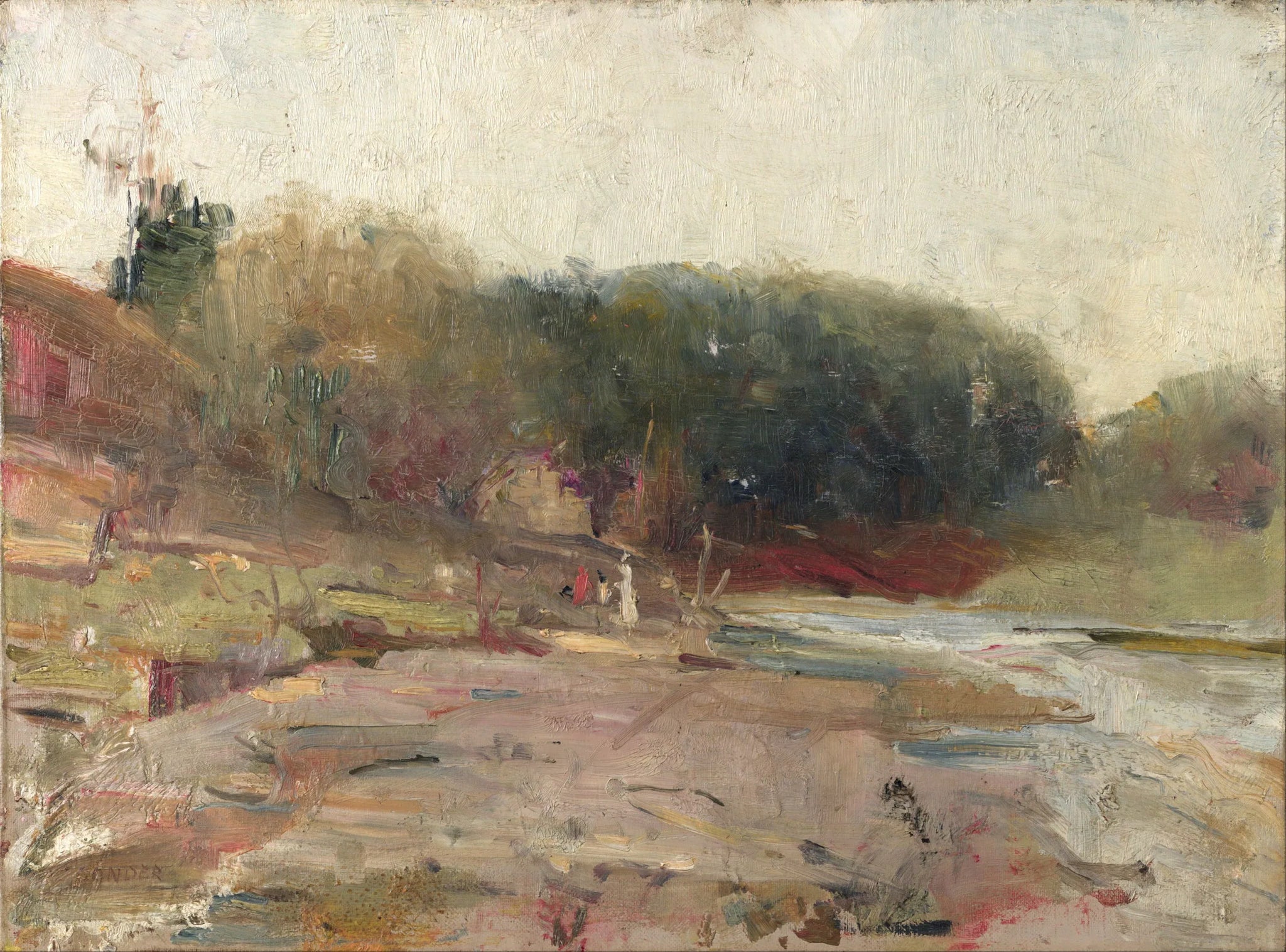 Sur la rivière Yarra, près d'Heidelberg, Victoria - Charles Conder image 1 reproduction réalisée par Alpha Reproduction