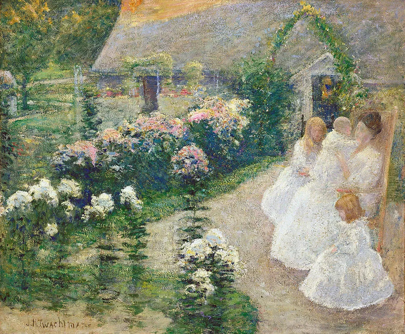 Sur la terrasse - John Henry Twachtman