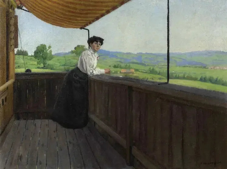 Sur le balcon - Félix Vallotton image 1 tableau peint à l’huile sur toile