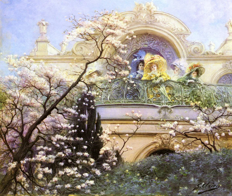 Sur le balcon - Georges Clairin