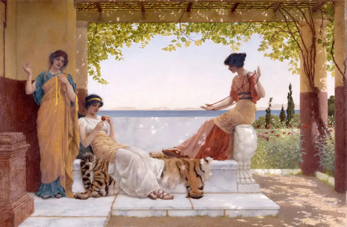 Sur le balcon - John William Godward image 1 tableau peint à l’huile sur toile