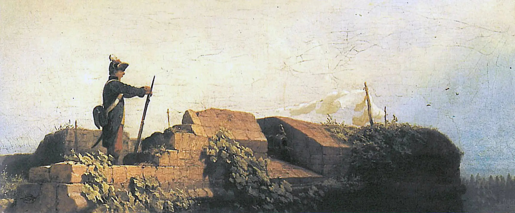 Sur le Bastion - Carl Spitzweg image 1 copie peinte à la main à l’huile