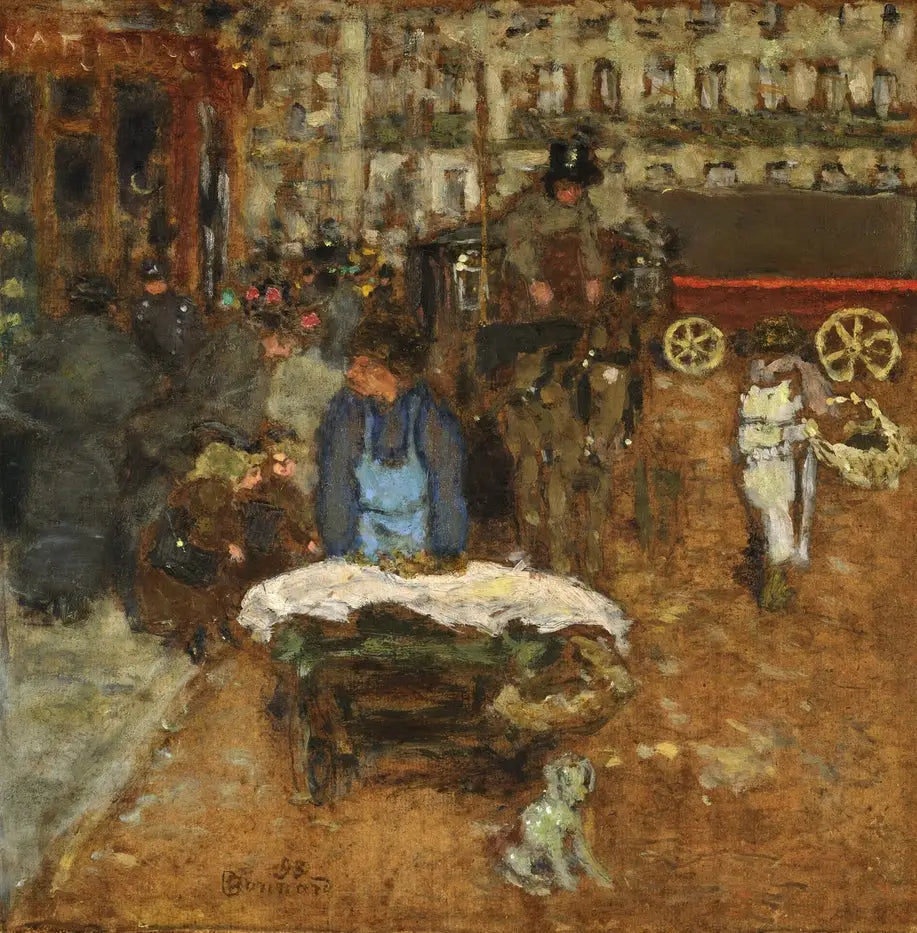 Sur le boulevard - Pierre Bonnard image 1 copie peinte à la main à l’huile