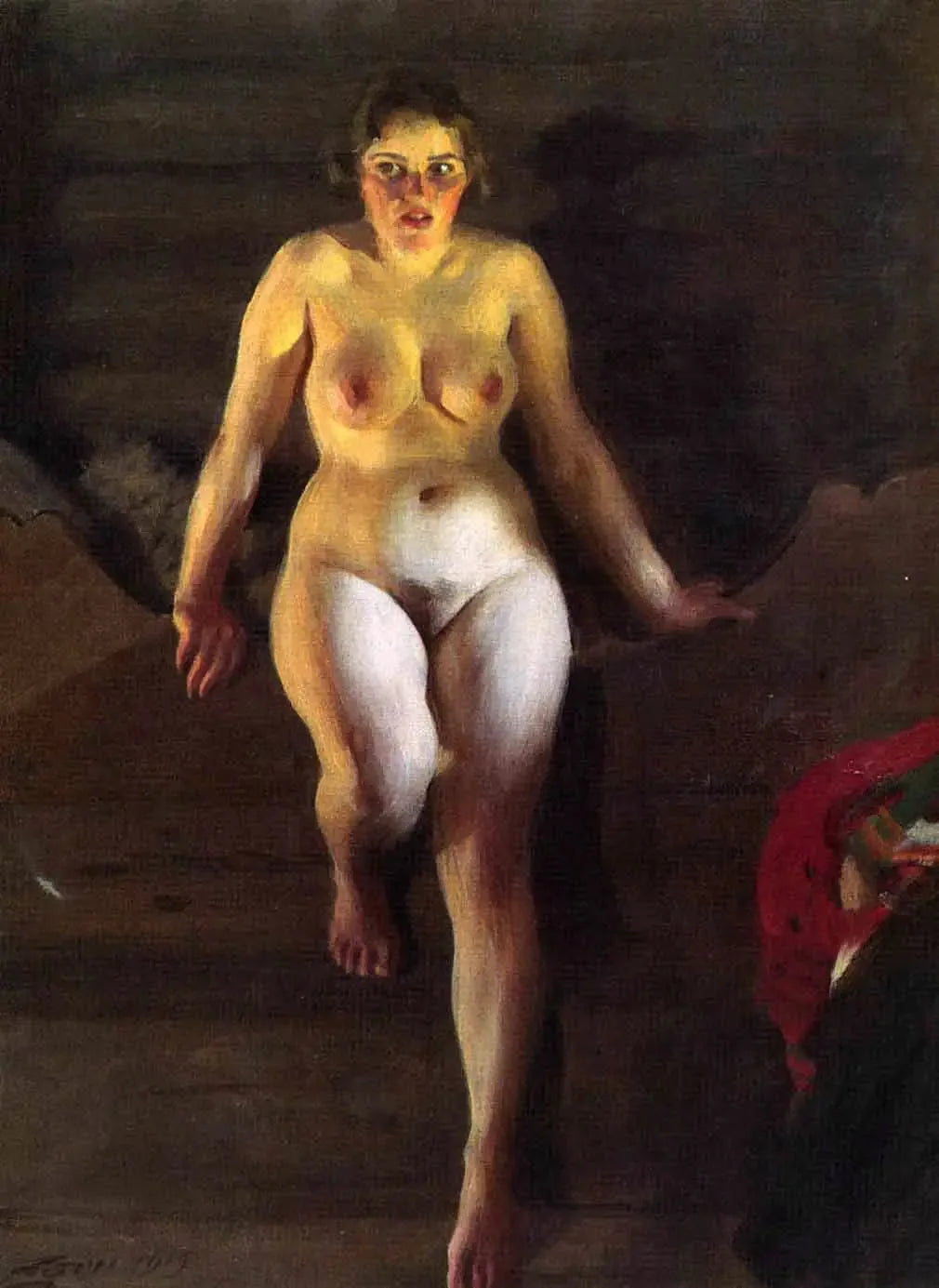 Sur le lit - Anders Zorn image 1 copie de tableau peinte à la main