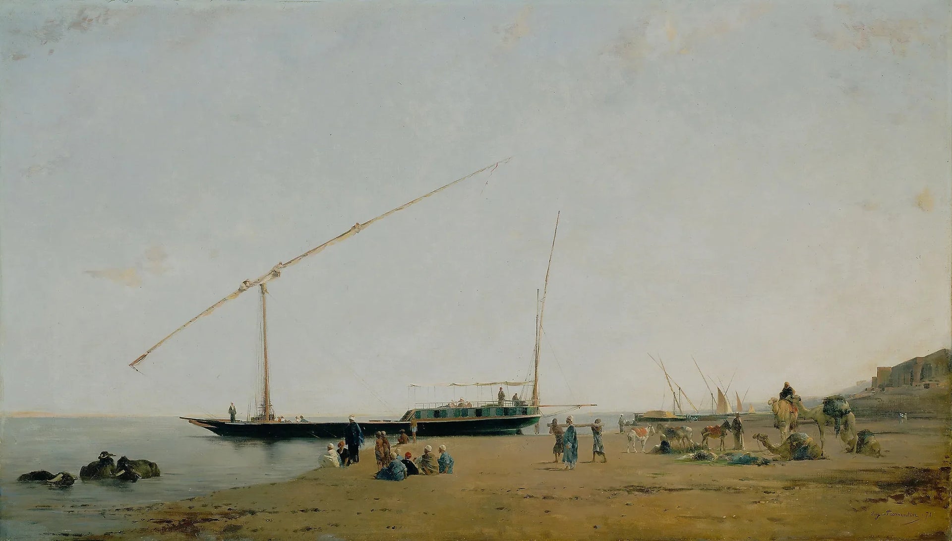 Sur le Nil, près de Philae - Eugène Fromentin image 1 tableau peint à l’huile sur toile