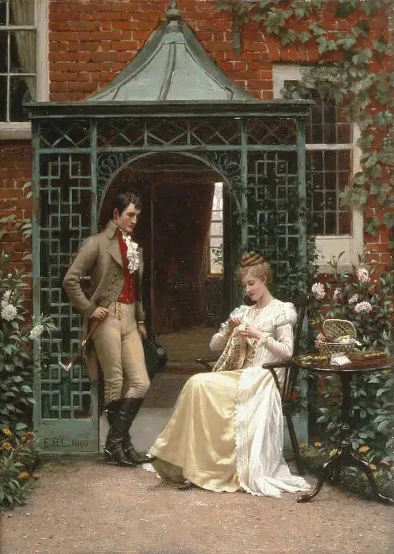 Sur le seuil - Edmund Blair Leighton image 1 copie de tableau peinte à la main