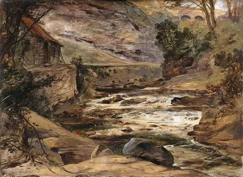 Sur le Tilt, Perthshire - Edwin Henry Landseer image 1 copie peinte à la main à l’huile