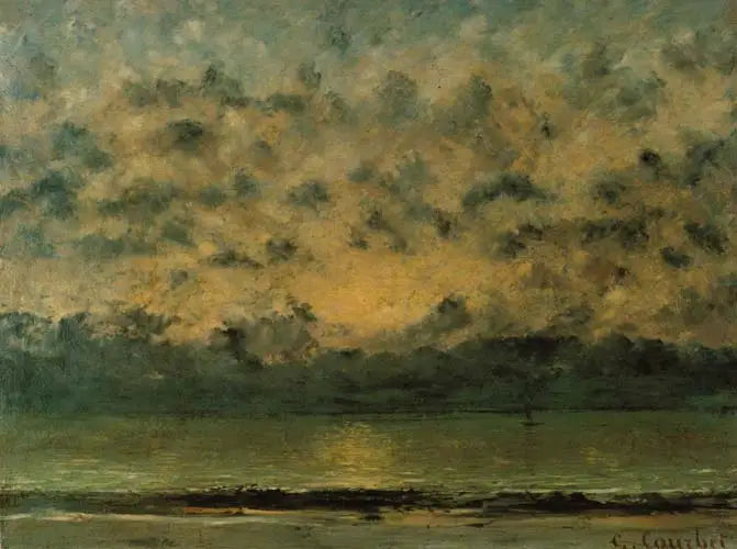 Sur les bords du lac Léman - Gustave Courbet image 1 tableau peint à l’huile sur toile