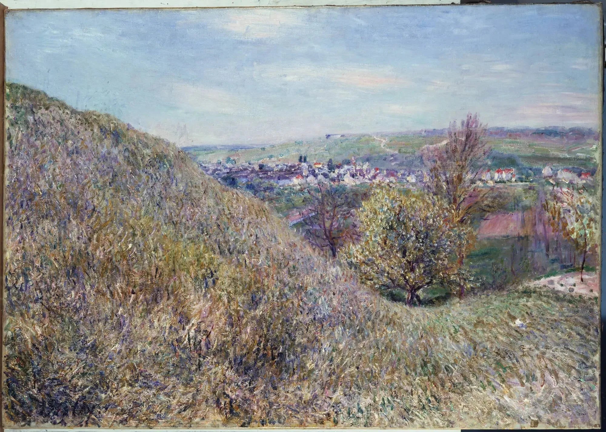 Sur les collines de Moret au printemps - Matin - Alfred Sisley image 1 reproduction artisanale de tableau
