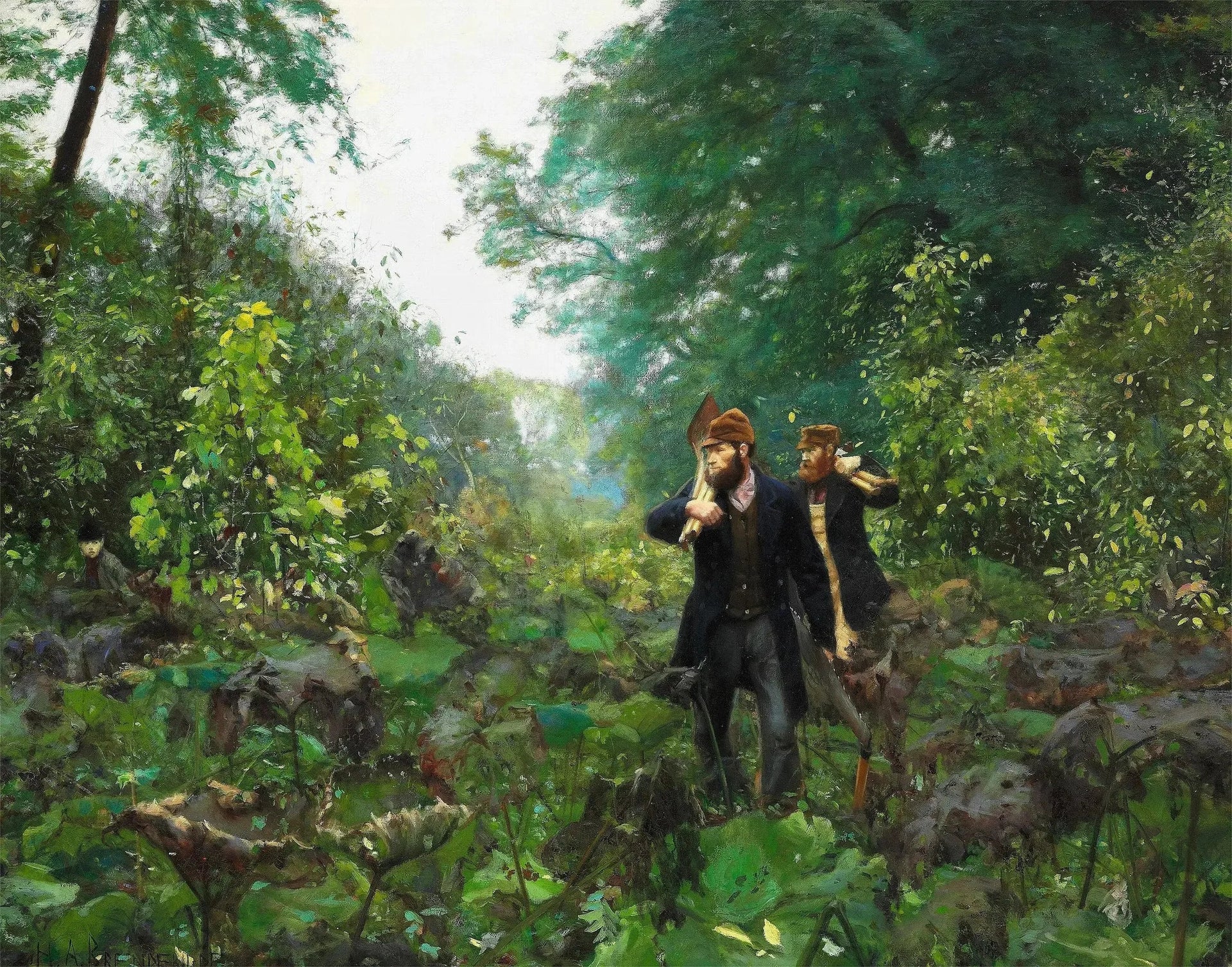 Sur les routes interdites - H. A. Brendekilde image 1 reproduction artisanale de tableau