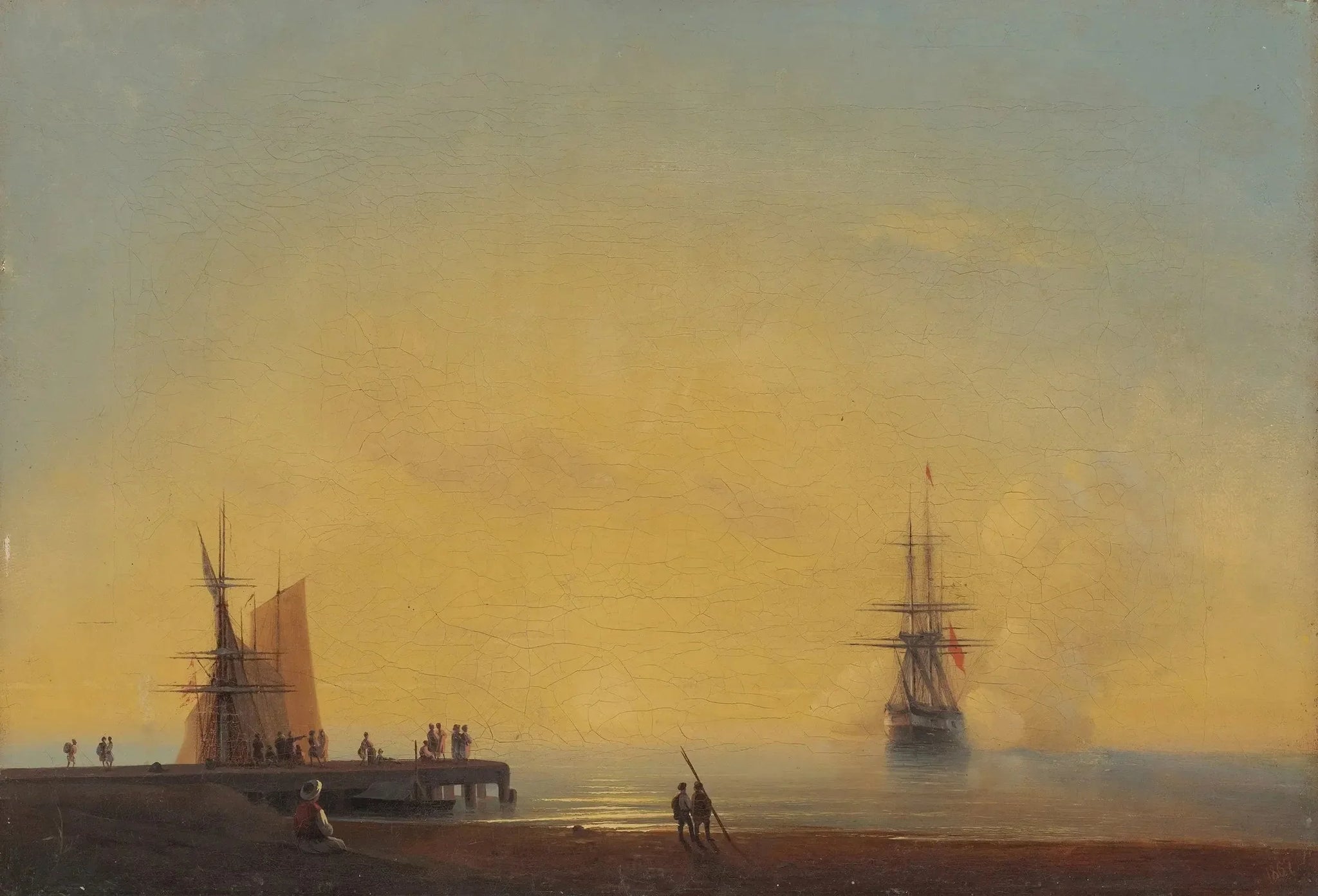 Sur les routes, le soir - Ivan Aïvazovski image 1 tableau peint à l’huile sur toile