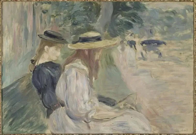 Sur un banc au bois de Boulogne - Berthe Morisot image 1 reproduction de peinture à l’huile