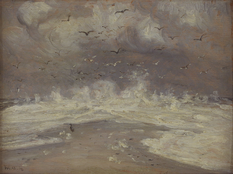Surf sur la côte nord du Jutland - Michael Peter Ancher image 1 tableau peint à l’huile sur toile
