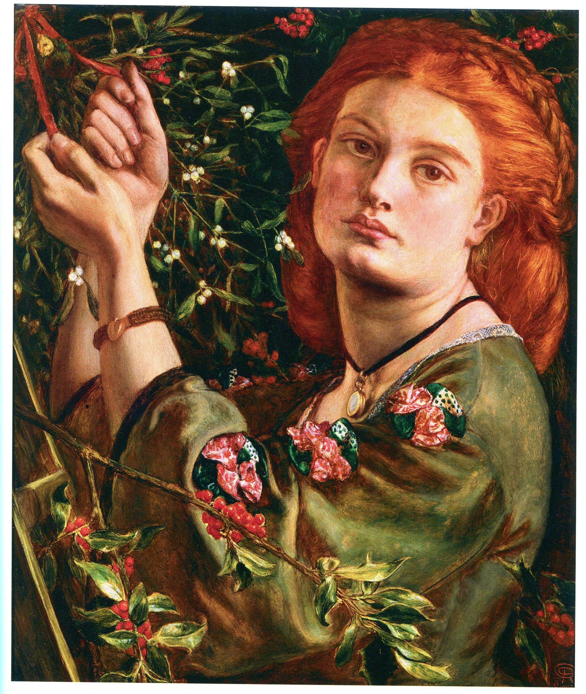 Suspendre le gui - Dante Gabriel Rossetti image 1 reproduction artisanale de tableau
