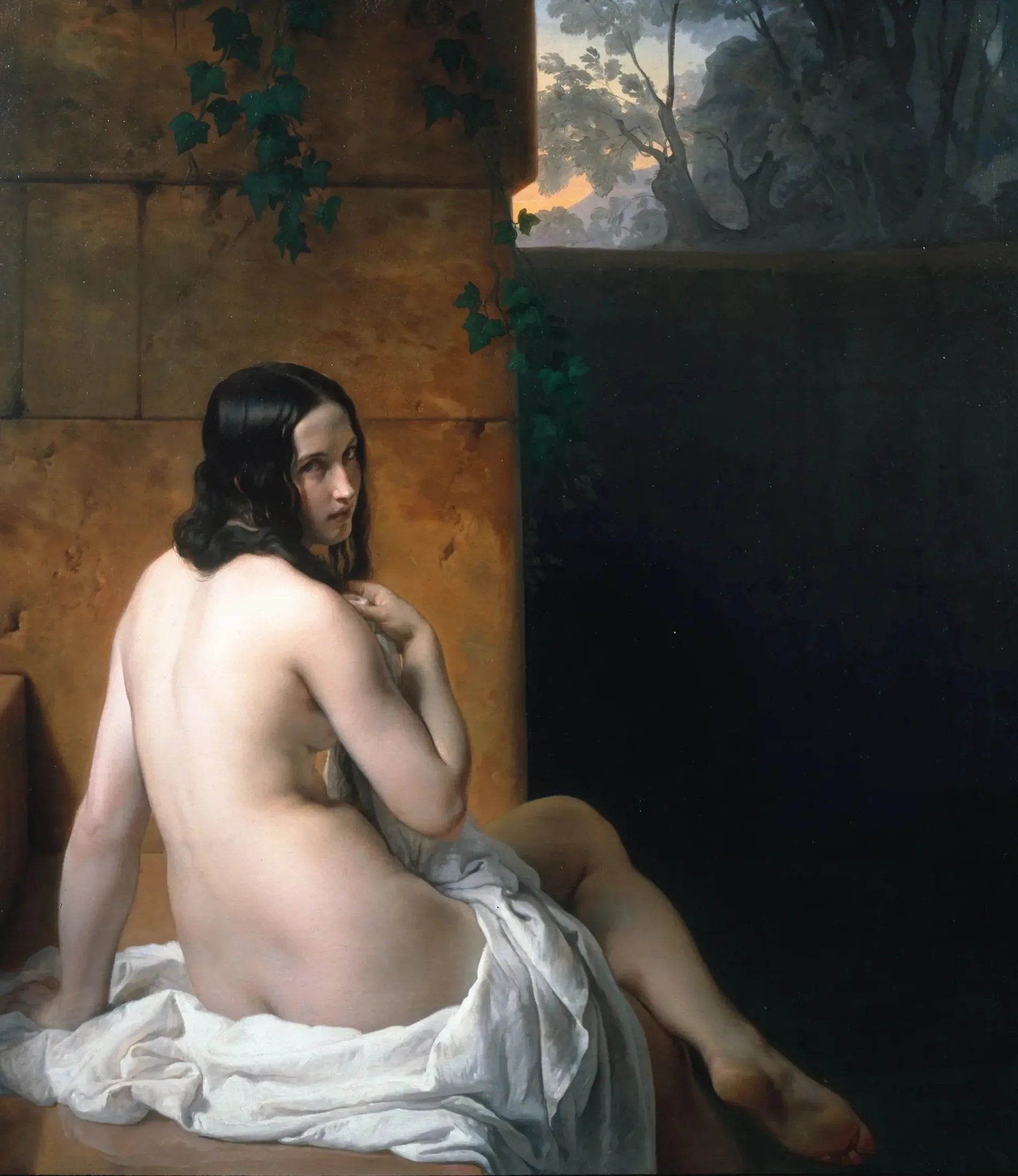 Suzanne à son bain - Francesco Hayez image 1 reproduction artisanale de tableau
