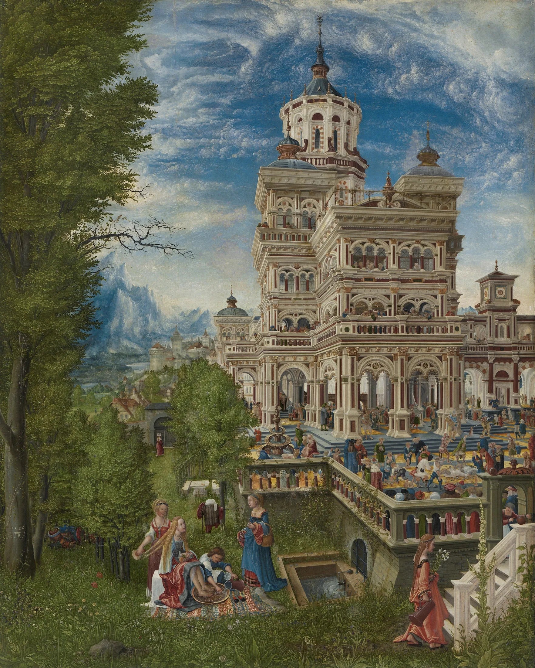 Suzanne au bain - Albrecht Altdorfer image 1 reproduction de peinture à l’huile