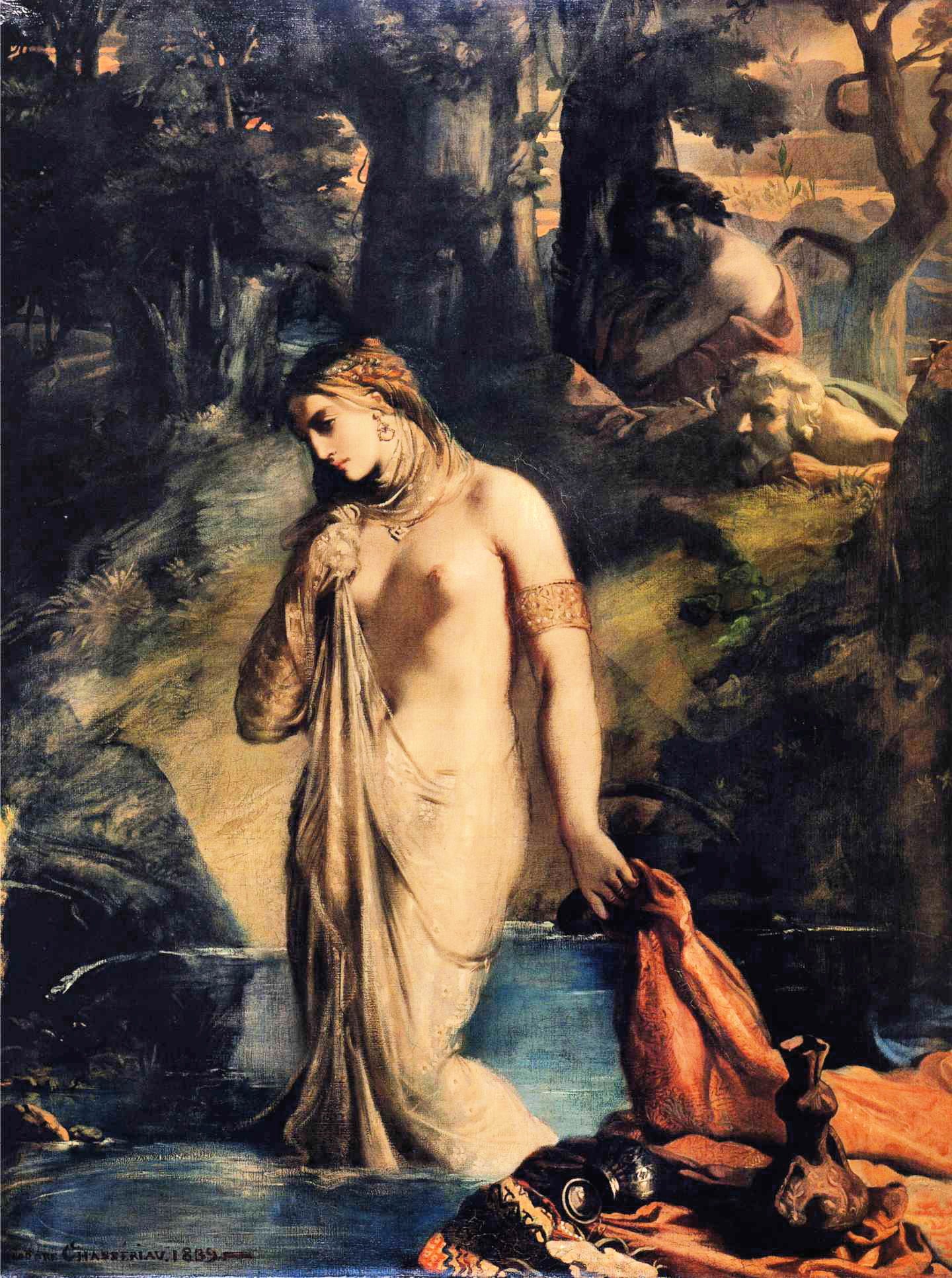 Suzanne au bain - Théodore Chassériau image 1 tableau peint à l’huile sur toile