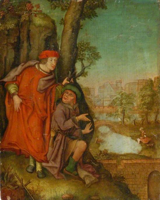 Suzanne et les anciens - Lucas van Leyden image 1 copie de tableau peinte à la main