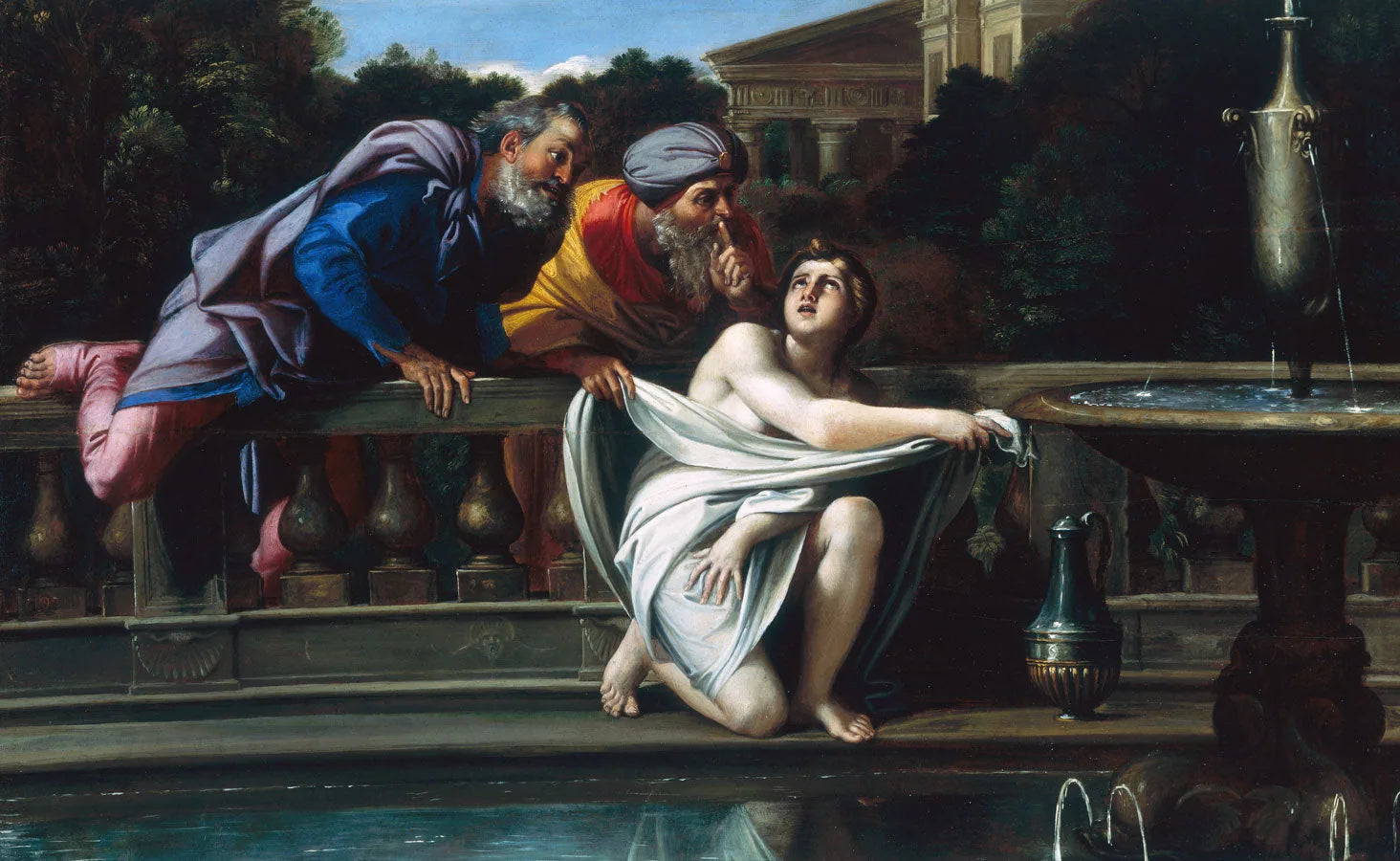 Suzanne et les vieillards - Annibale Carracci image 1 tableau peint à l’huile sur toile